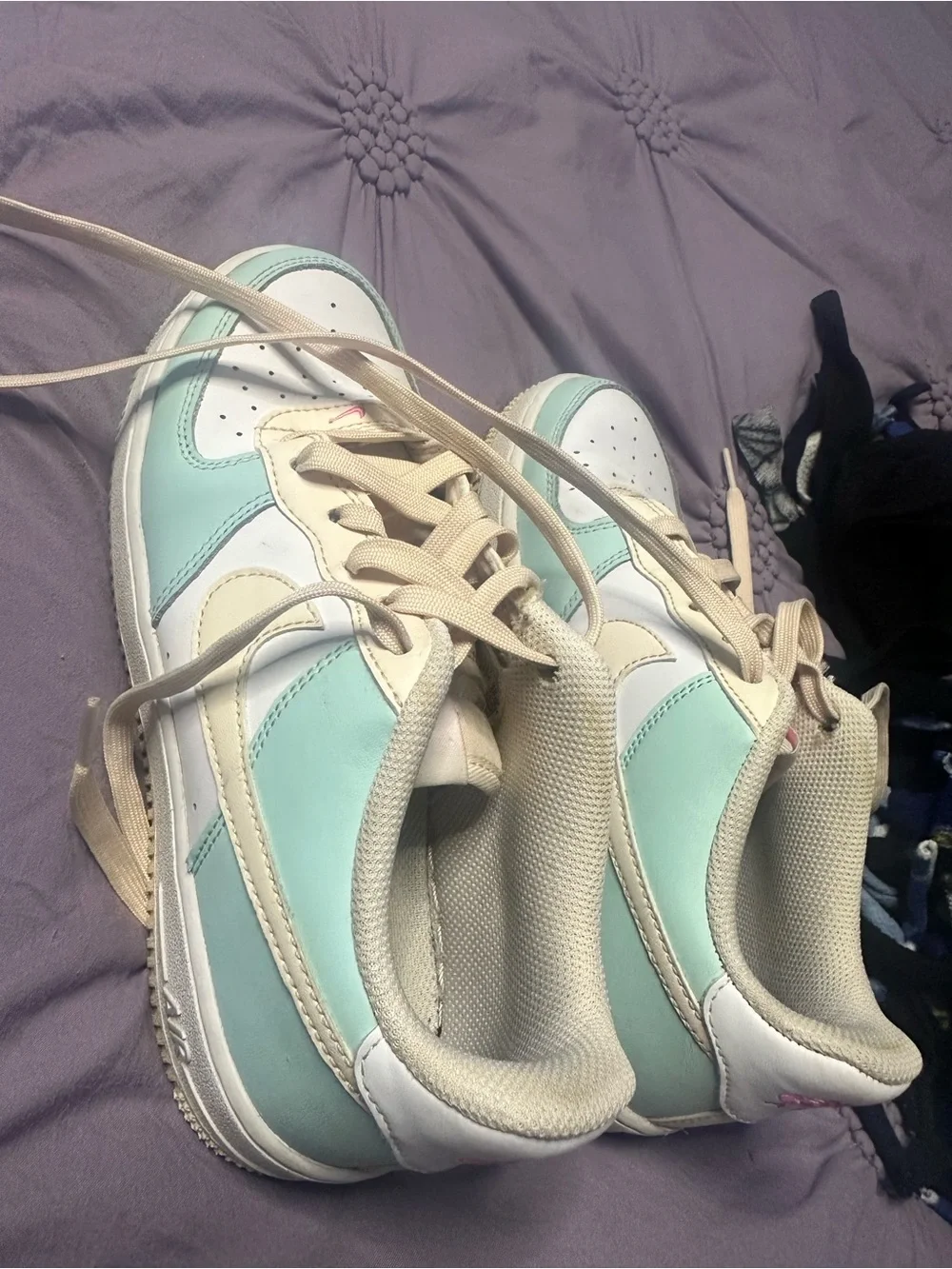 Nike Women’s Mint, Cream & White Low-Top Sneakers